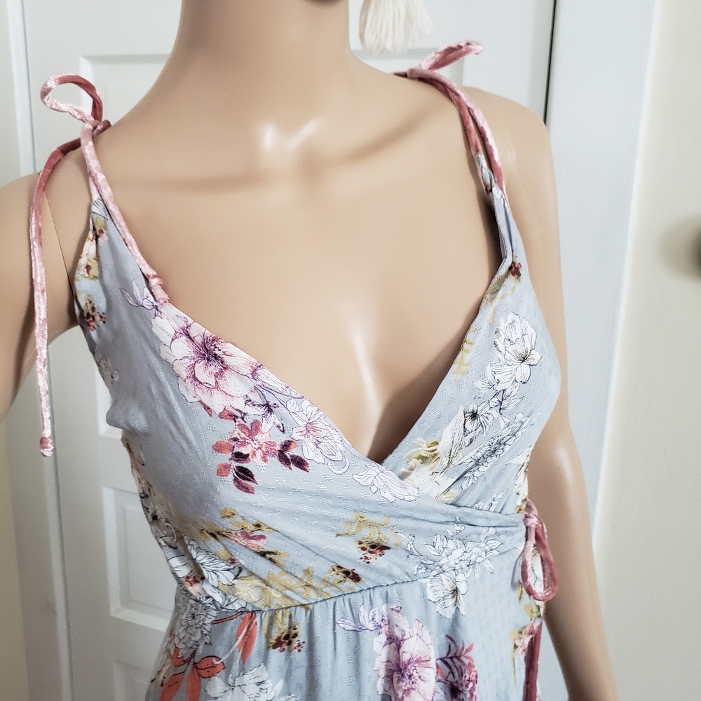 Libby Story Boutique Wrap Maxi Dress sz M